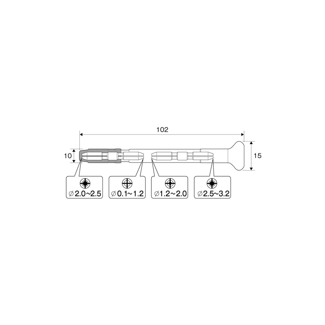 アネックス(ANEX) 強力ピンバイス 収納式 0.1~3.2mm No.98-ST まとめ買い12本 - 4