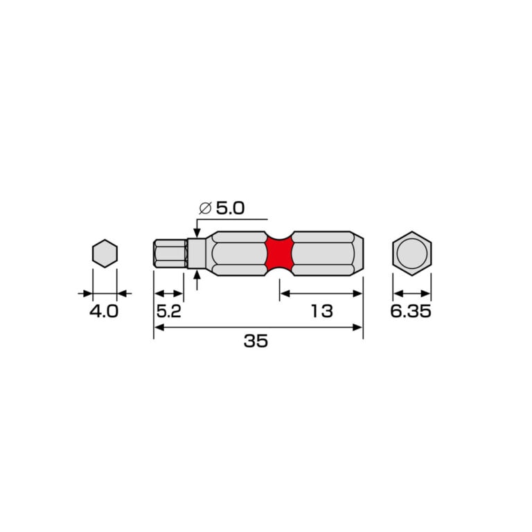 六角レンチカラービット 1本組 H4.0×35 | ANEXブランドのドライバー 六角レンチカラービット 1本組 H4.0×35 | ANEXブランドのドライバー