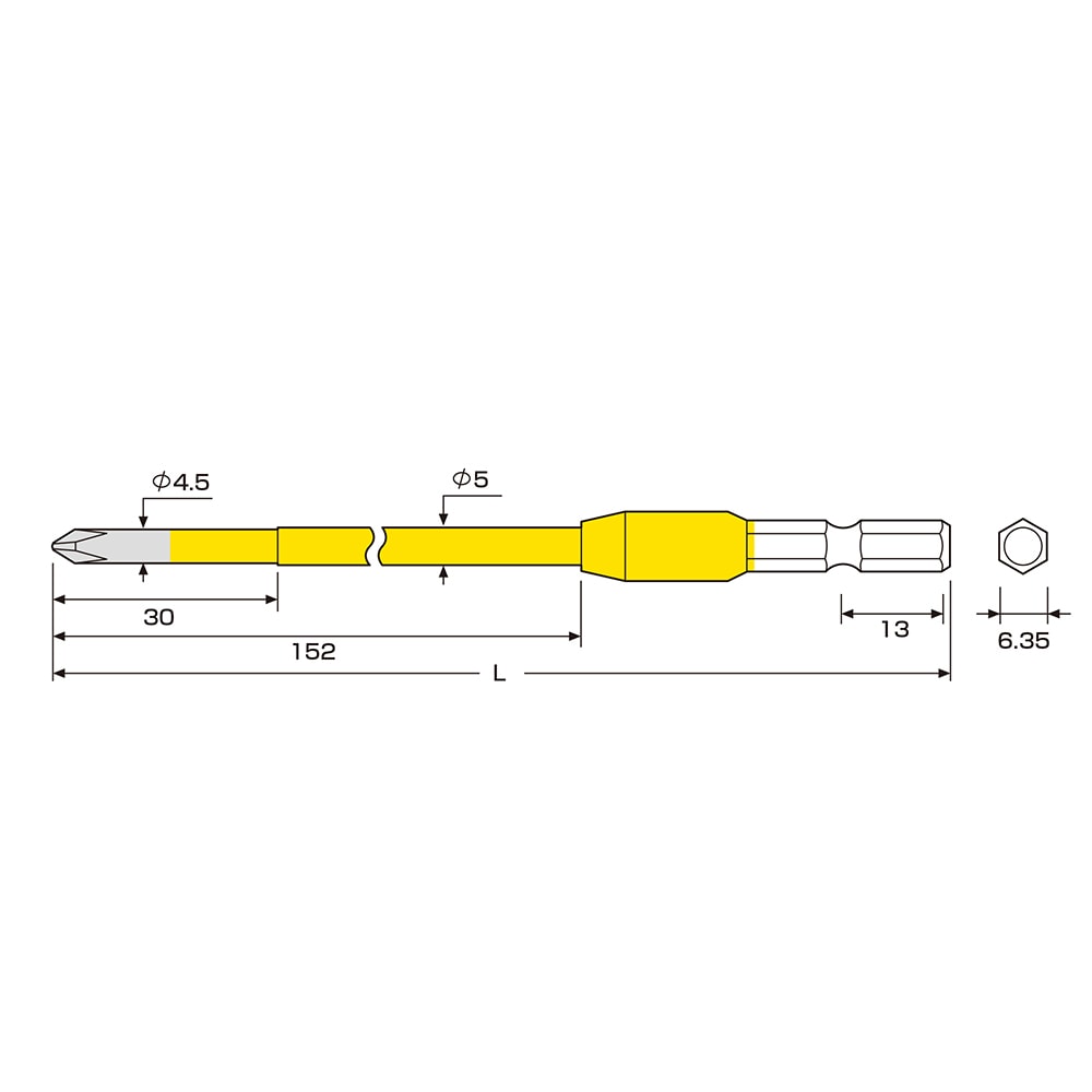 カラービット 段付タイプ 1本組 ＋2×200 | ANEXブランドのドライバー・工具メーカー アネックスツール（株）