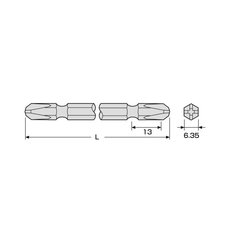 ハイパービット 両頭タイプ 2本組 ＋3×110 | ANEXブランドのドライバー・工具メーカー（株）兼古製作所