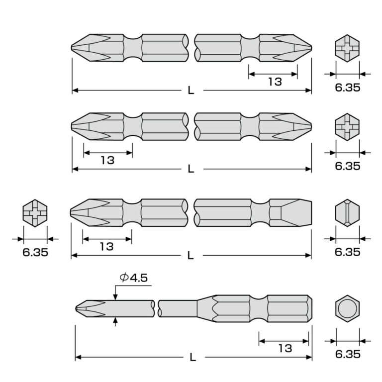 人気沸騰】 アネックス ハイパービット10本組 両頭 2×150 1Pk 品番：AH-14M-2-150