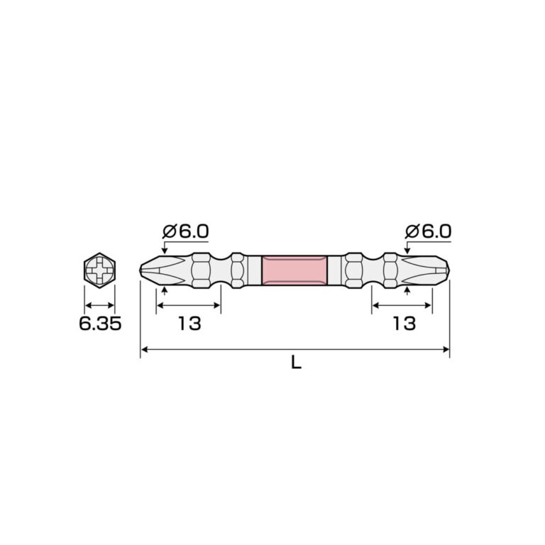 龍靭ビット コンビ 2本組 ＋2×＋3×65 | ANEXブランドのドライバー・工具メーカー（株）兼古製作所