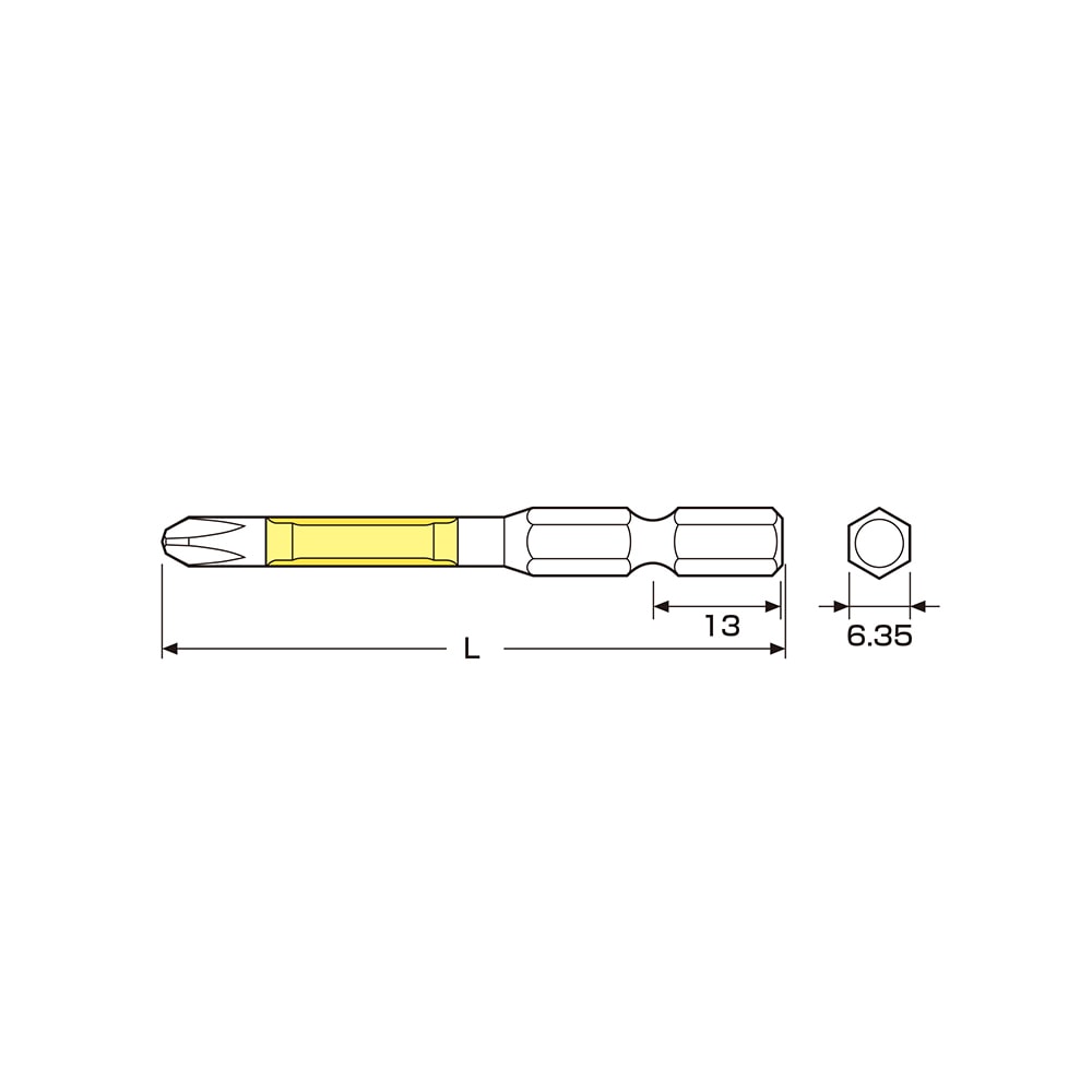 龍靭ビット 段付タイプ 2本組 ＋2×150 | ANEXブランドのドライバー・工具メーカー（株）兼古製作所